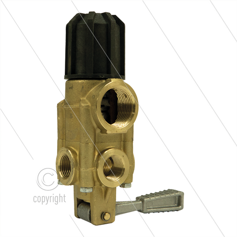 TIMAX - drukregelaar - 60 Bar - 200 l/min - max 60&deg;C - In: 3/4&quot; bi - Uit: 1/2&quot; bi - Bypass: 1&quot; bi