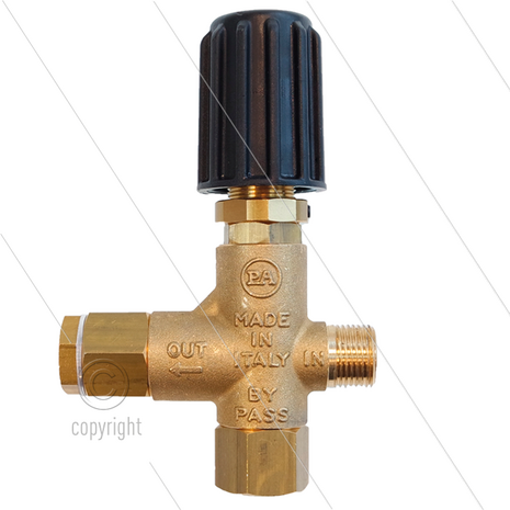 STR0130 - By-passregelaar - t.b.v. regelen by-pass restrictie - 70 Bar - 25 l/min - 3/8&quot; bi x 3/8&quot; bu - 60&deg;C