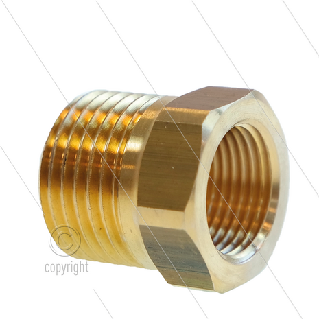 Verloopring voor STR0130 By-passregelaar - 70 Bar - 1/2&quot; bu x 3/8&quot; bi