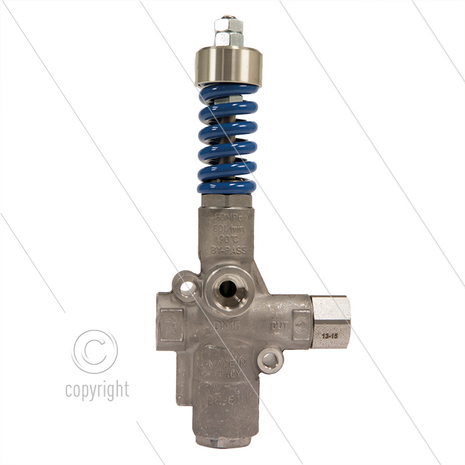 VB60/400 Zero - RVS303 - 400 Bar - 9 tot 60 l/min - max 60&deg;C - In: 1/2&quot; bi - Uit: 1/2&quot; bi - Bypass: 1/2&quot; bi