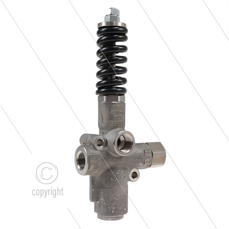 VB60/600 Zero - RVS303 - 600 Bar - 9 tot 60 l/min - max 60&deg;C - In: 1/2&quot; bi - Uit: 1/2&quot; bi - Bypass: 1/2&quot; bi
