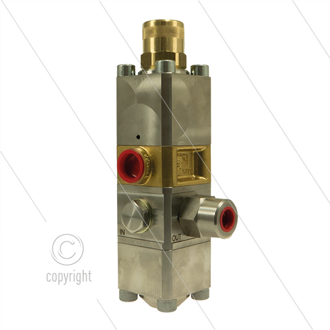 BKX600 - drukregelautomaat - 600 Bar - 15 tot 60 l/min - max 60&deg;C - In: 1/2&quot; bi - Uit: 1/2&quot; bi - Bypass: 1/2&quot; bi