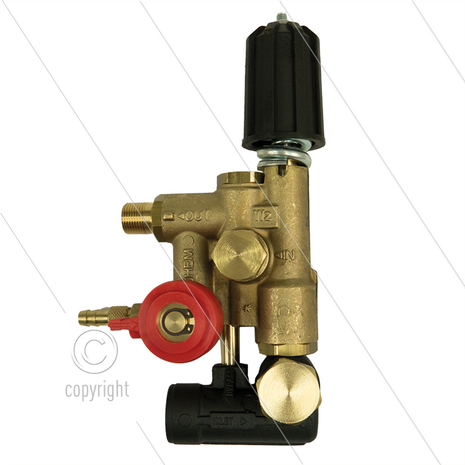 W2-2 controlset voor Interpump serie 44 - 49 - 50 - 60 - 250 Bar - 16 tot 21 l/min - max 60&deg;C - In: 1/2&quot; bi - Uit: 3/8&quot; bu - Bypass: inwendig