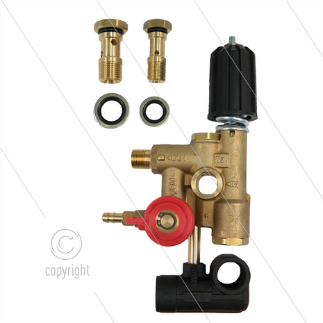 W2L-1 controlset voor Interpump serie 47 - 250 Bar - 11 tot 15 l/min - max 60&deg;C - In: 1/2&quot; bi - Uit: 3/8&quot; bu - Bypass: inwendig