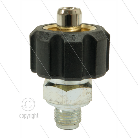 1/2&quot; - snelkoppeling wartel - messing - 250 Bar - &Oslash;11mm - max 150&deg;C - 1/4&quot; bu