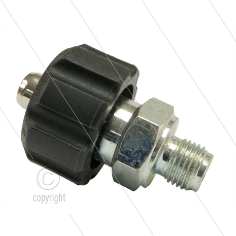 1/2&quot; - snelkoppeling wartel - messing - 250 Bar - &Oslash;11mm - max 150&deg;C - 1/4&quot; bu