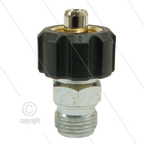 1/2&quot; - snelkoppeling wartel - messing - 250 Bar - &Oslash;11mm - max 150&deg;C - 1/2&quot; bu