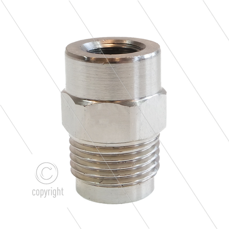 1/2&quot; - snelkoppeling nippel - messing - 250 Bar - &Oslash;11mm - max 150&deg;C - Viton O-ring - 1/4&quot; bi