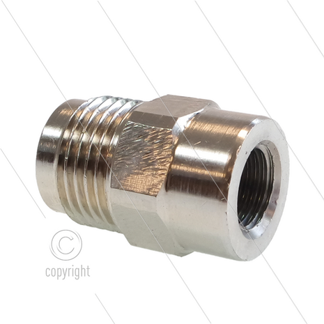 1/2&quot; - snelkoppeling nippel - messing - 250 Bar - &Oslash;11mm - max 150&deg;C - Viton O-ring - 1/4&quot; bi