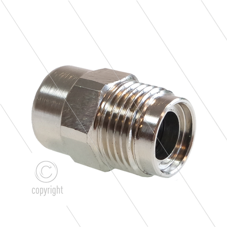 1/2&quot; - snelkoppeling nippel - messing - 250 Bar - &Oslash;11mm - max 150&deg;C - Viton O-ring - 1/4&quot; bi