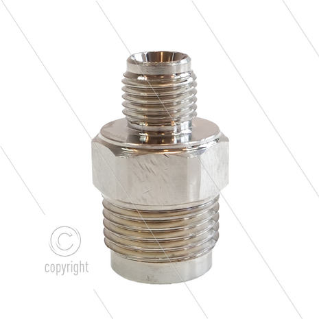 1/2&quot; - snelkoppeling nippel - messing - 250 Bar - &Oslash;11mm - max 150&deg;C - Viton O-ring - 1/4&quot; bu