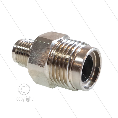 1/2&quot; - snelkoppeling nippel - messing - 250 Bar - &Oslash;11mm - max 150&deg;C - Viton O-ring - 1/4&quot; bu