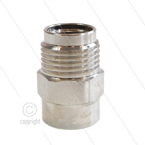 1/2&quot; - snelkoppeling nippel - messing - 250 Bar - &Oslash;11mm - max 150&deg;C - Viton O-ring - 3/8&quot; bi