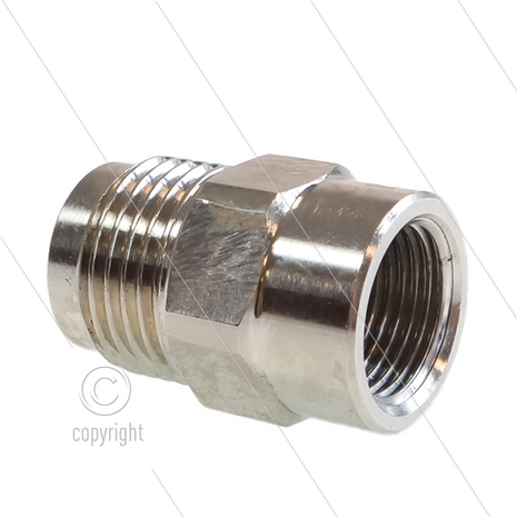 1/2&quot; - snelkoppeling nippel - messing - 250 Bar - &Oslash;11mm - max 150&deg;C - Viton O-ring - 3/8&quot; bi