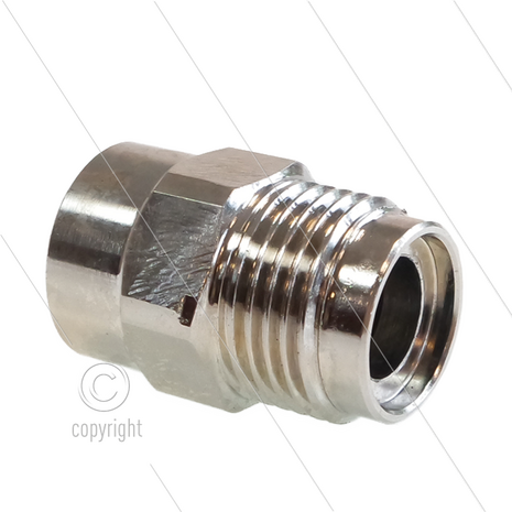 1/2&quot; - snelkoppeling nippel - messing - 250 Bar - &Oslash;11mm - max 150&deg;C - Viton O-ring - 3/8&quot; bi