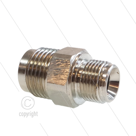 1/2&quot; - snelkoppeling nippel - messing - 250 Bar - &Oslash;11mm - max 150&deg;C - Viton O-ring - 3/8&quot; bu