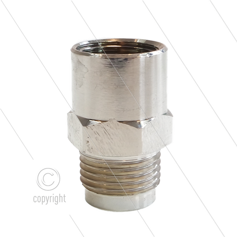 1/2&quot; - snelkoppeling nippel - messing - 250 Bar - &Oslash;11mm - max 150&deg;C - Viton O-ring - 1/2&quot; bi
