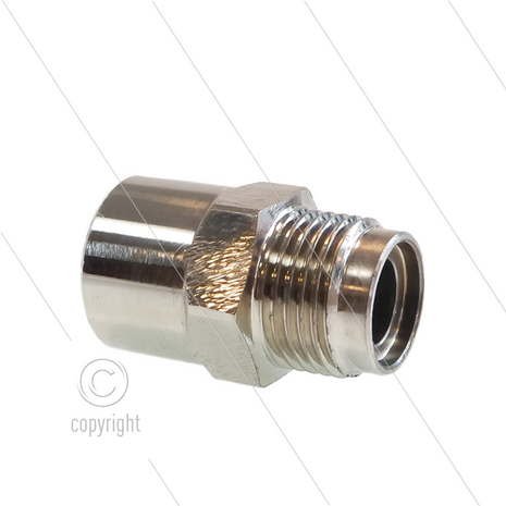 1/2&quot; - snelkoppeling nippel - messing - 250 Bar - &Oslash;11mm - max 150&deg;C - Viton O-ring - 1/2&quot; bi