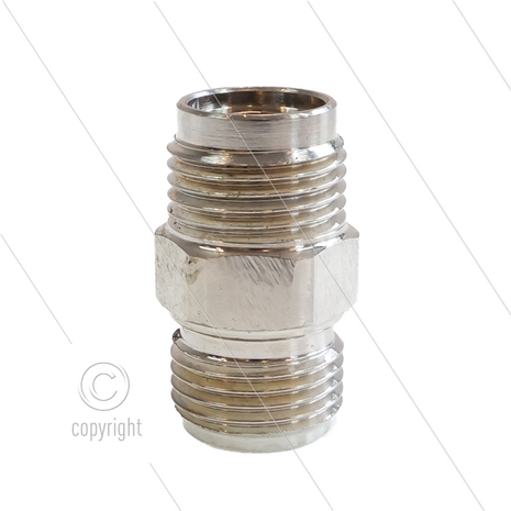 1/2&quot; - snelkoppeling nippel - messing - 250 Bar - &Oslash;11mm - max 150&deg;C - Viton O-ring - 1/2&quot; bu
