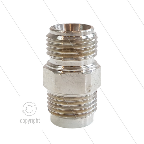 1/2&quot; - snelkoppeling nippel - messing - 250 Bar - &Oslash;11mm - max 150&deg;C - Viton O-ring - 1/2&quot; bu
