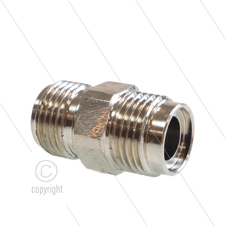 1/2&quot; - snelkoppeling nippel - messing - 250 Bar - &Oslash;11mm - max 150&deg;C - Viton O-ring - 1/2&quot; bu