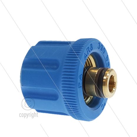 AR8 - M24x1,5 - wartel - messing - 350 Bar - &Oslash;14mm - max 160&deg;C - 1/4&quot; bi - Voorste deel bevat geen schroefdraad, bestemd voor montage aan lans !!