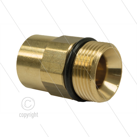 AR8 - M24x1,5 - nippel - messing - 350 Bar - &Oslash;14mm - max 160&deg;C - 1/4&quot; bi