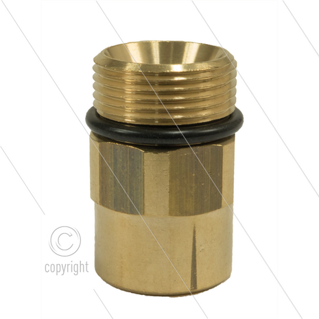AR8 - M24x1,5 - nippel - messing - 350 Bar - &Oslash;14mm - max 160&deg;C - 1/4&quot; bi