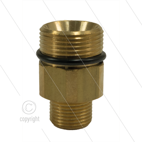 AR8 - M24x1,5 - nippel - messing - 350 Bar - &Oslash;14mm - max 160&deg;C - 3/8&quot; bu