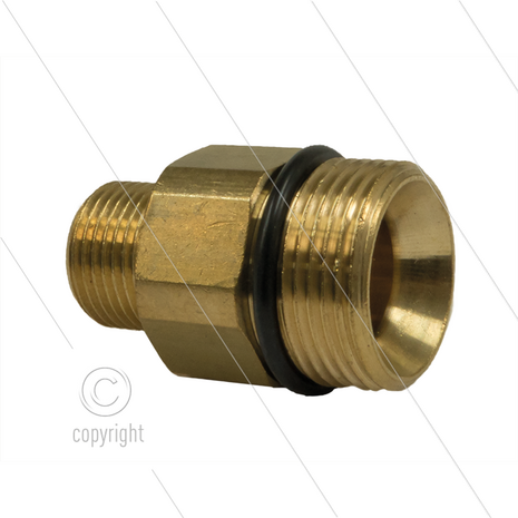 AR8 - M24x1,5 - nippel - messing - 350 Bar - &Oslash;14mm - max 160&deg;C - 3/8&quot; bu