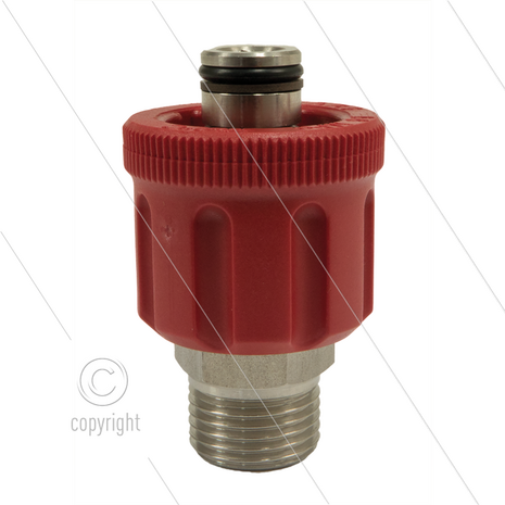 AR9 - M24x1.5 - wartel - RVS - 600 Bar - &Oslash;15mm - max 160&deg;C - 1/4&quot; bu