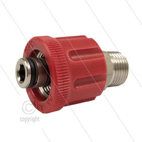 AR9 - M24x1.5 - wartel - RVS - 600 Bar - &Oslash;15mm - max 160&deg;C - 1/2&quot; bu
