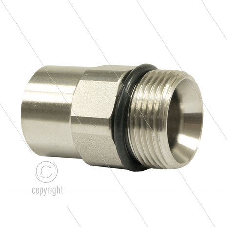 AR9 - M24x1,5 - nippel - RVS - 600 Bar - &Oslash;15mm - max 160&deg;C - 3/8&quot; bi