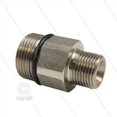 AR9 - M24x1.5 - nippel - RVS - 600 Bar - &Oslash;15mm - max 160&deg;C - 3/8&quot; bu