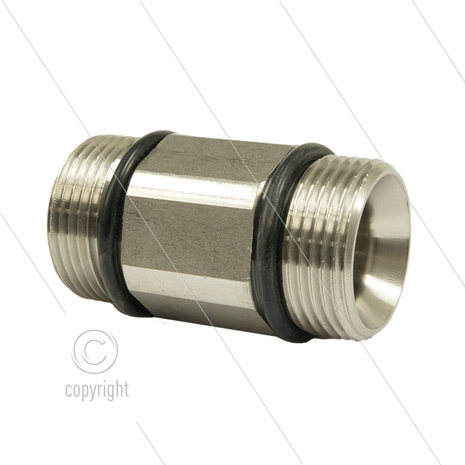 AR9 - M24x1.5 - nippel - RVS - 600 Bar - &Oslash;15mm - max 160&deg;C - M24x1,5 bu