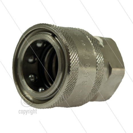 ARS220 - koppeling - messing vernikkeld - 220 Bar - max 90&deg;C - passend op Nilfisk-Alto - 3/8&quot; bi