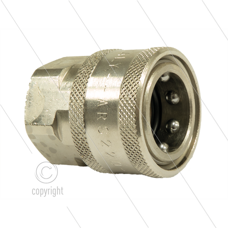 ARS220 - koppeling - messing vernikkeld - 220 Bar - max 90&deg;C - passend op Nilfisk-Alto - 3/8&quot; bi