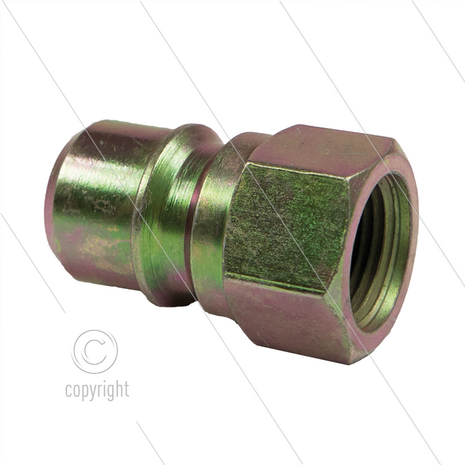 RMS250 - nippel - 250 Bar - staal - pin &Oslash;19,9mm - max 90&deg;C - passend op Nilfisk-Alto - 3/8&quot; bi