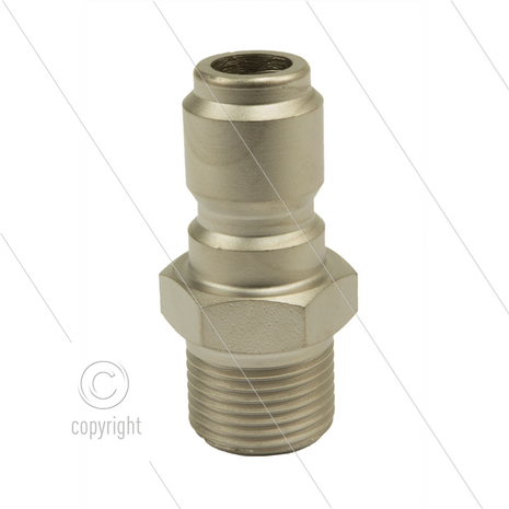 ARS250 - nippel - staal - 250 Bar - &Oslash;14,9mm - max 90&deg;C - 3/8&quot; bu