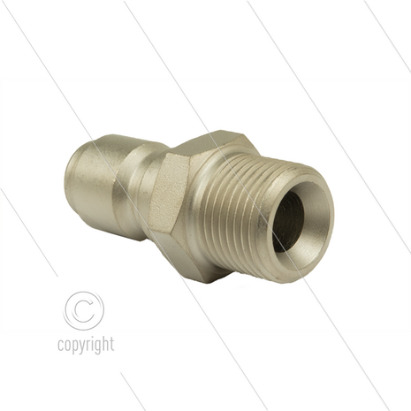 ARS250 - nippel - staal - 250 Bar - &Oslash;14,9mm - max 90&deg;C - 3/8&quot; bu