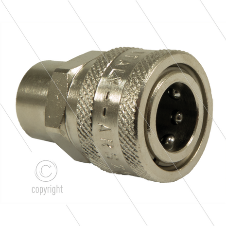 ARS250 - koppeling - messing - 250 Bar - max 90&deg;C - 1/4&quot; bi