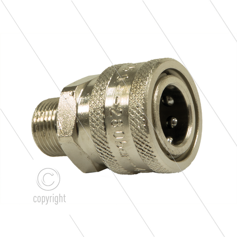 ARS250 - koppeling - messing - 250 Bar - max 90&deg;C - 3/8&quot; bu