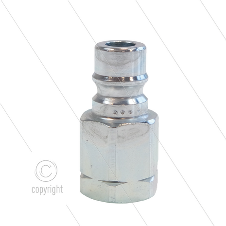 Snap-Tite - nippel - met klep - staal - 448 Bar - 1/4&quot; bi