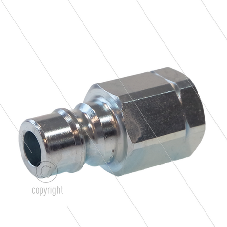 Snap-Tite - nippel - met klep - staal - 448 Bar - 1/4&quot; bi