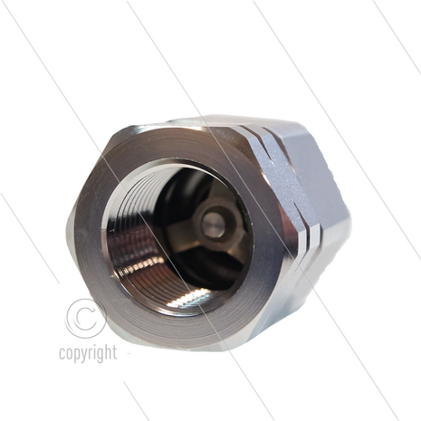 Snap-Tite - nippel - met klep - staal - 448 Bar - 1/4&quot; bi