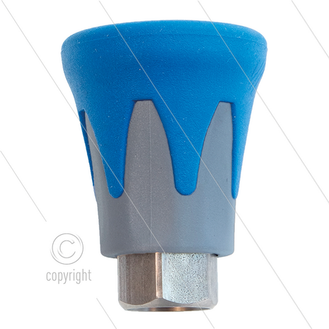 Nozzlebeschermer ST10 - RVS / kunststof - Blauw/Grijs - 1/4&quot; bi