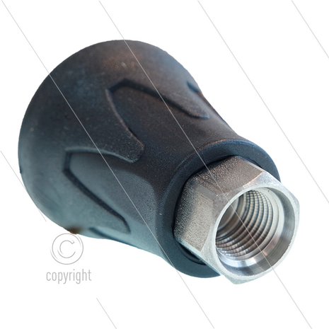 Nozzlebeschermer ST10 - RVS / kunststof - Zwart/Zwart - 1/4&quot; bi