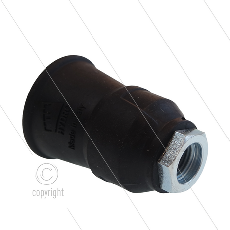 Nozzlehouder - staal - rubber - zwart - 1/4&quot; bi - t.b.v. MT lans
