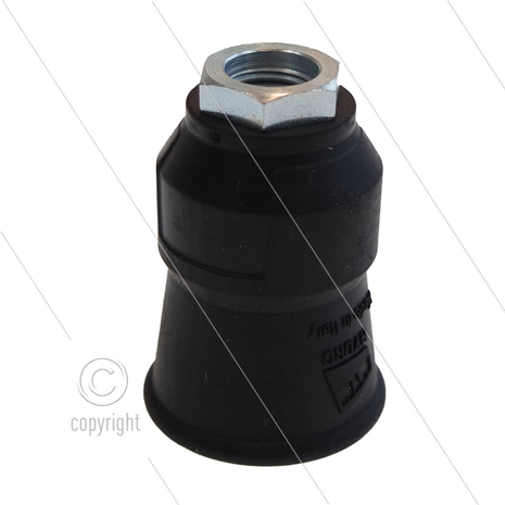 Nozzlehouder - staal - rubber - zwart - 1/4&quot; bi - t.b.v. MT lans