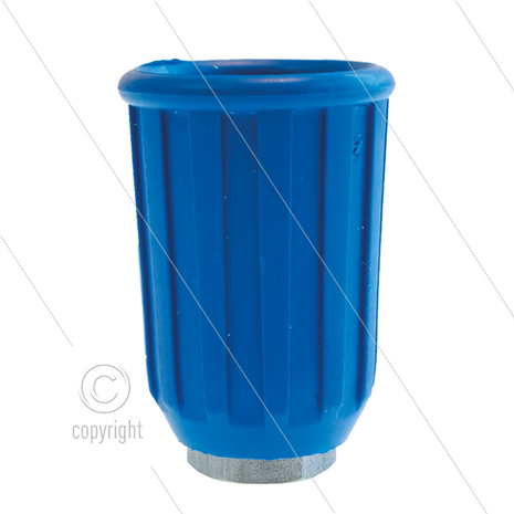 Nozzlehouder - RVS - rubber - blauw - 1/4&quot; bi